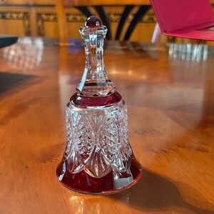 Waterford Crystal and Red Glass bell of peace 2016